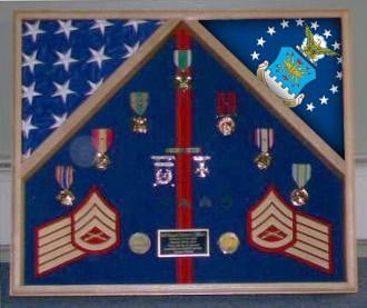 Navy Flag Case For 2 Flags And Medals 2 Flag Navy flag display case