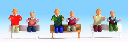 Noch 15283 HO Scale Electric Locomotive Crewmen pkg(6) Figures Don't Have Legs