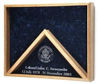 Deluxe Combo Awards Flag Display Case - 5'x9.5' flag