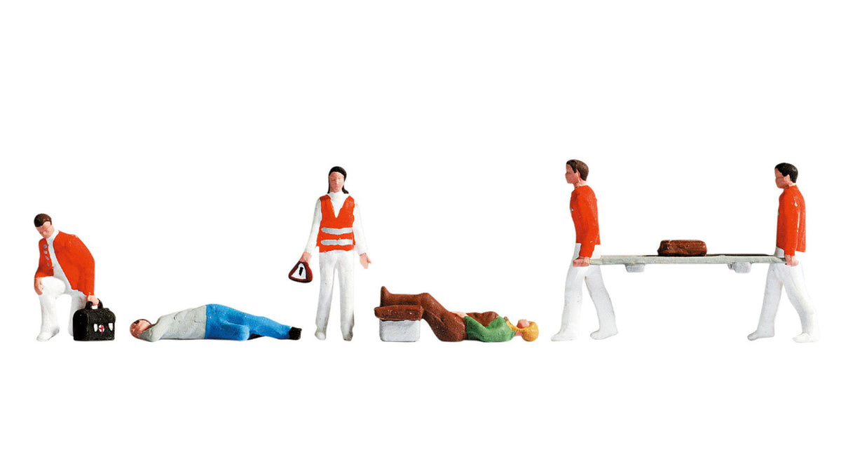 Noch 36094 N Scale Paramedics & Patients Set, 6 Figures