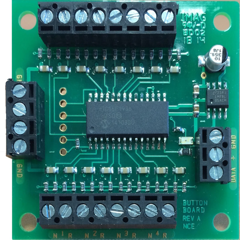 NCE 524-152 Button Board For Use w/Switch8-MK2 Switch Machine Decoder