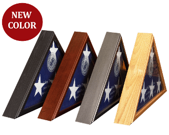Sergeant Flag Case, Personal Inscription Engraving - Cherry