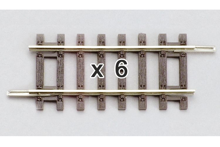 Piko 55203 HO Scale Straight Track 115mm, Box of 6