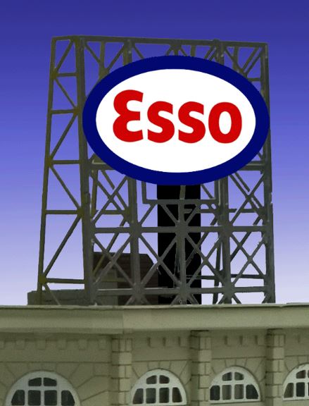 Miller Engineering 339030 N/Z Scale Esso Billboard