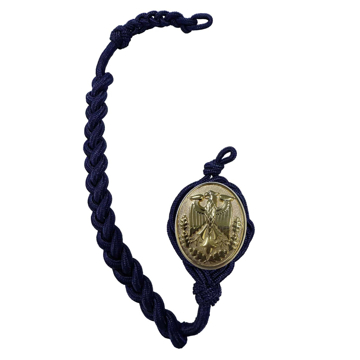 German Schutzenschnur Marksmanship Navy blue Cord with Gold Badge