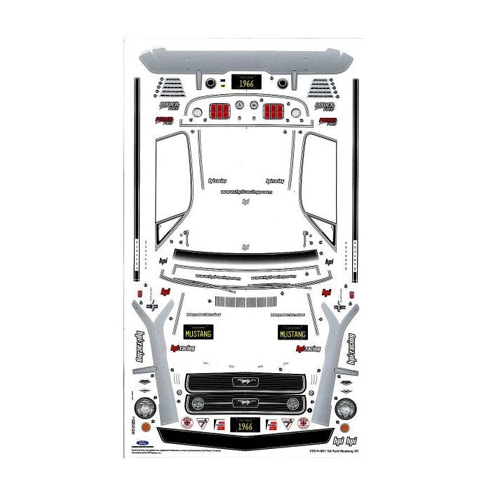 HPI Racing 17519 1966 Ford Mustang GT Clear Body 200mm Sprint 2 / E10 / Nitro 3
