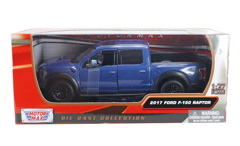 Motormax 79344-BL 1/27 2017 Ford F-150 Raptor Pickup in Blue