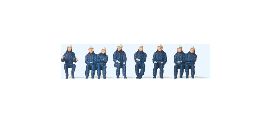 Preiser 79172 N Scale Seated Firefighters Figure Set