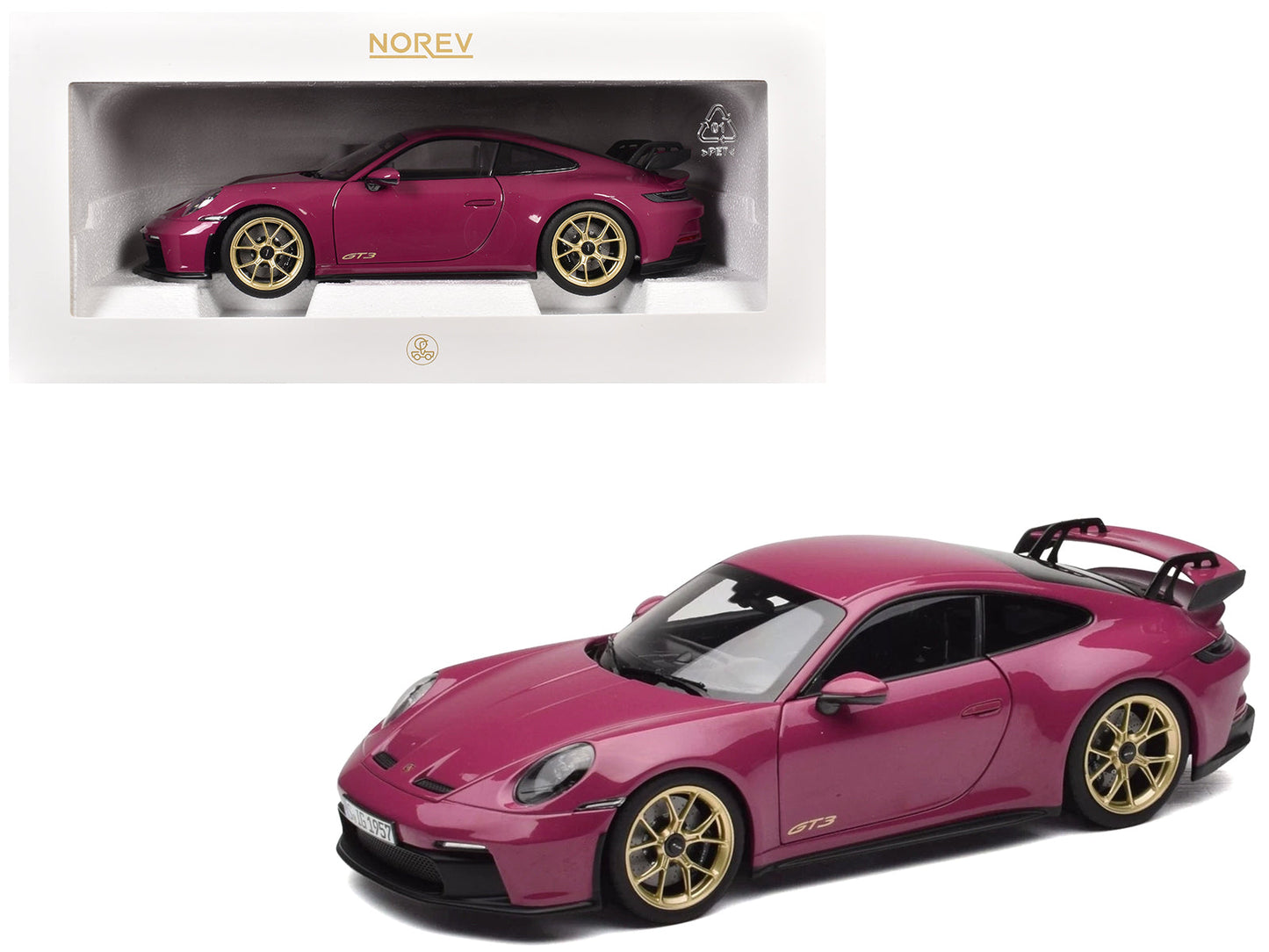 2021 Porsche 911 GT3 Ruby Star Neo 1/18 Diecast Model Car by Norev free shipping USA