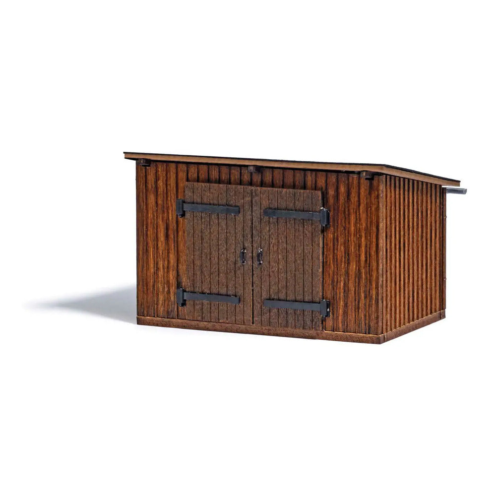 Busch 1594 HO Scale Wooden Shed -- Laser-Cut Wood Kit