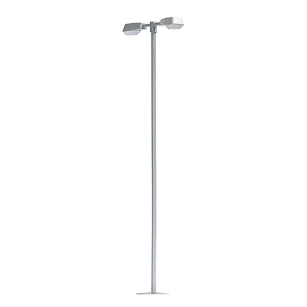 Busch 4200 HO Scale Modern AEG 2-Head Street Lamp -- 3-1/4" 8.2cm Tall, 14-16V