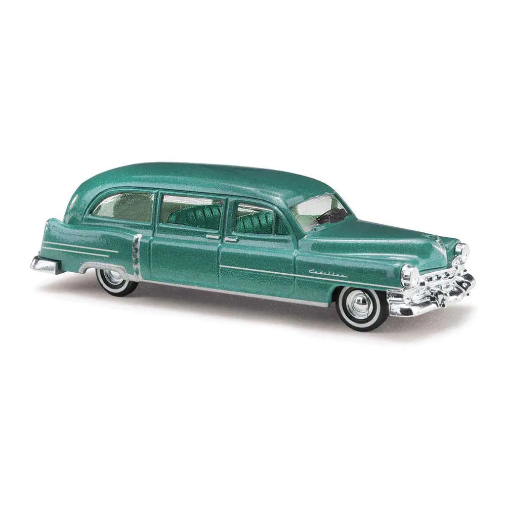 Busch 43483 HO Scale 1952 Cadillac Station Wagon - Assembled -- Metallic Green