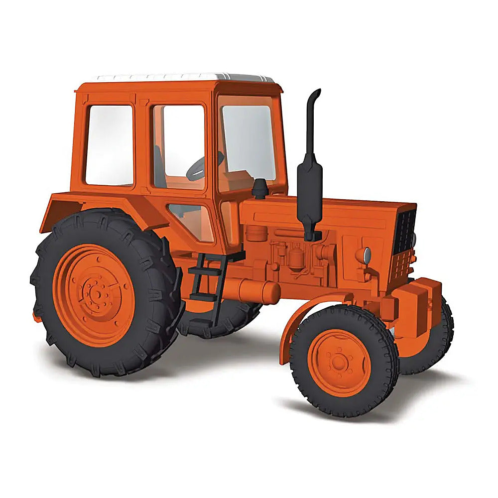 Busch 51300 HO Scale 1983 Belarus MTS 80 Farm Tractor - Assembled -- Orange