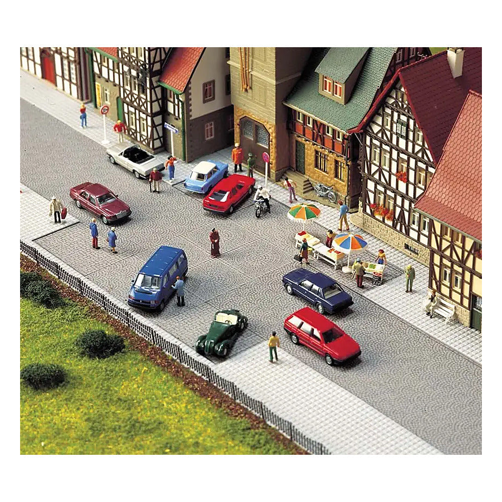 Busch 8132 N Scale Old Town Cobblestone Paved Area, Self-Adhesive
