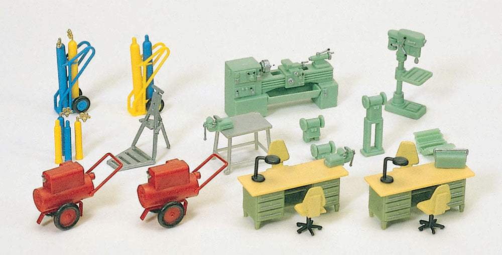 Preiser 17185 HO Scale Workshop Equipment Detail Set Kit