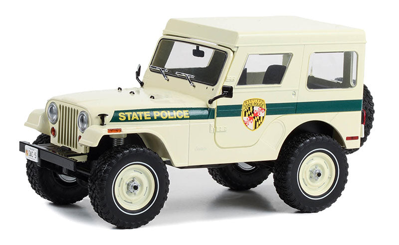 Greenlight 19124 1/18 Scale Maryland State Police - 1983 Jeep Cj-5 Hardtop