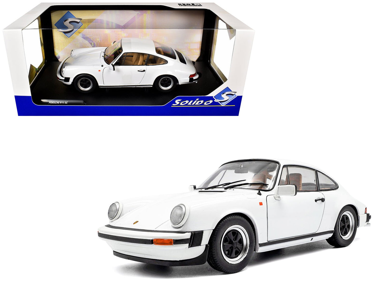 1974 Porsche 911 (930) 3.0 SC Grand Prix White 1/18 Diecast Model Car by Solido free shipping USA