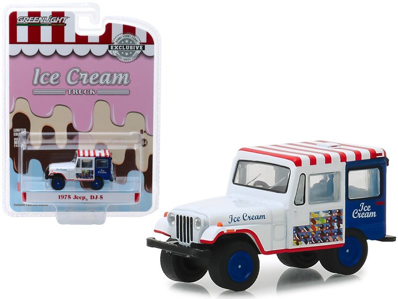 1975 Jeep DJ-5 Ice Cream Truck "Hobby Exclusive" 1/64 Diecast Model Car by Greenlight free shipping USA
