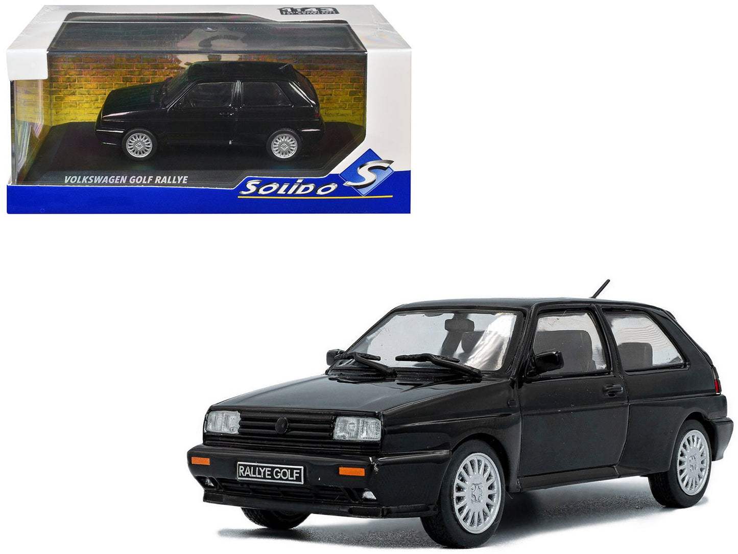 1989 Volkswagen Golf Rallye G60 Black 1/43 Diecast Model Car by Solido free shipping USA