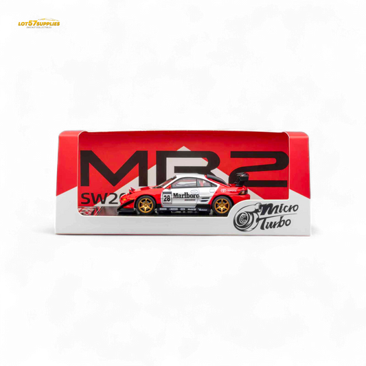 (Pre-Order) MicroTurbo Toyota MR2 Red & White Racing Livery 1:64