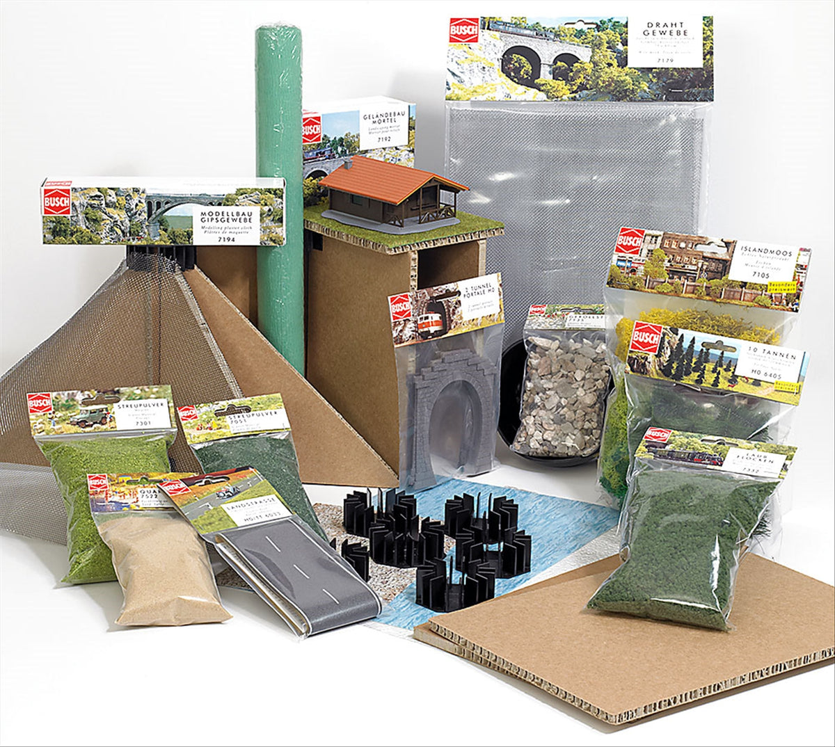 Busch 7188 HO Scale Large Landscape Building Set