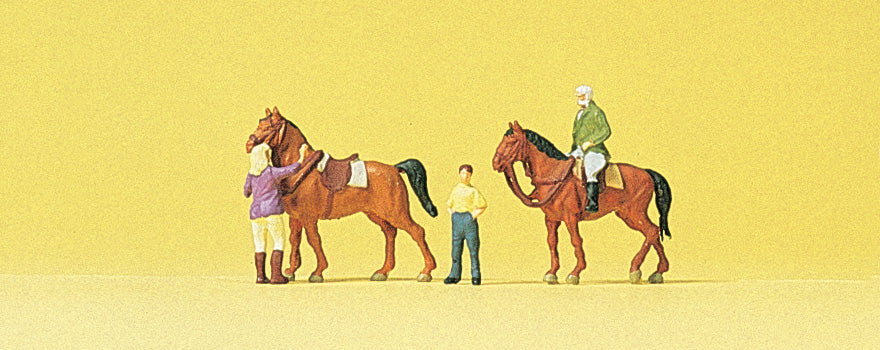 Preiser 79186 N Scale At the Riding School Figure Set #2