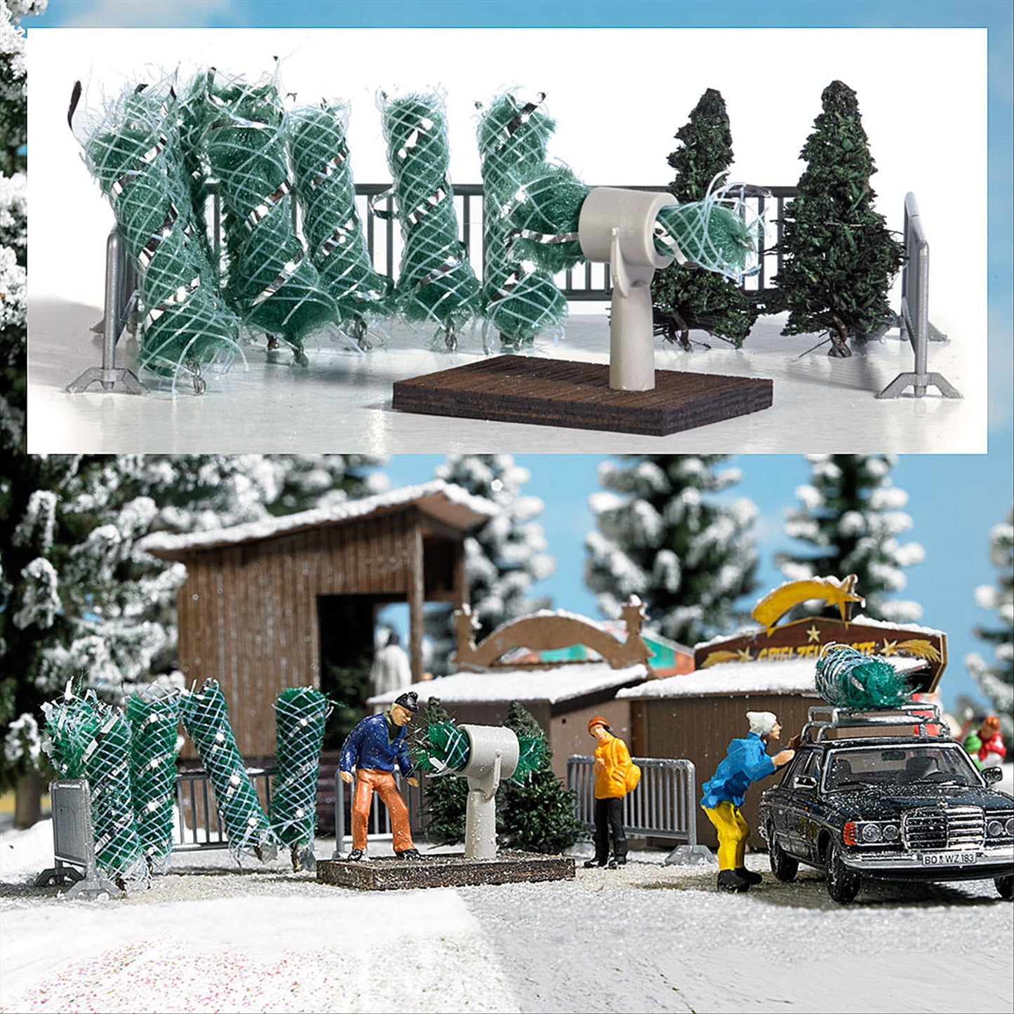 Busch 1182 HO Scale Christmas Tree Lot Kit