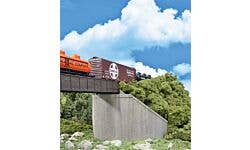 Walthers Cornerstone 933-4551 HO Single-Track Concrete Abutments 2pk