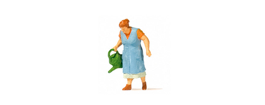 Preiser 28207 HO Scale Old Lady Watering Flowers Figure
