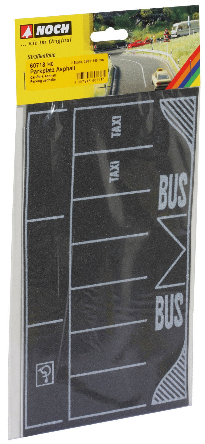 Noch 60718 HO Parking Lot / Car Park, Asphalt, Flexible Sheet