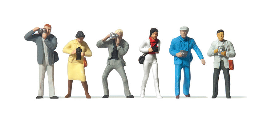 Preiser 14080 HO Scale Standing Photographers Figures (6)