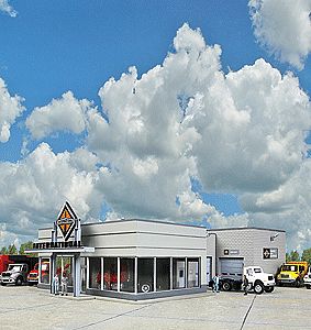 Walthers Cornerstone 4025 HO Int'l Truck Dealership Kit