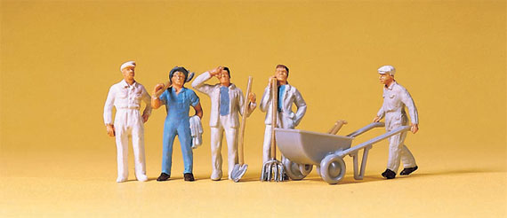 Preiser 14144 HO Construction Workers Set