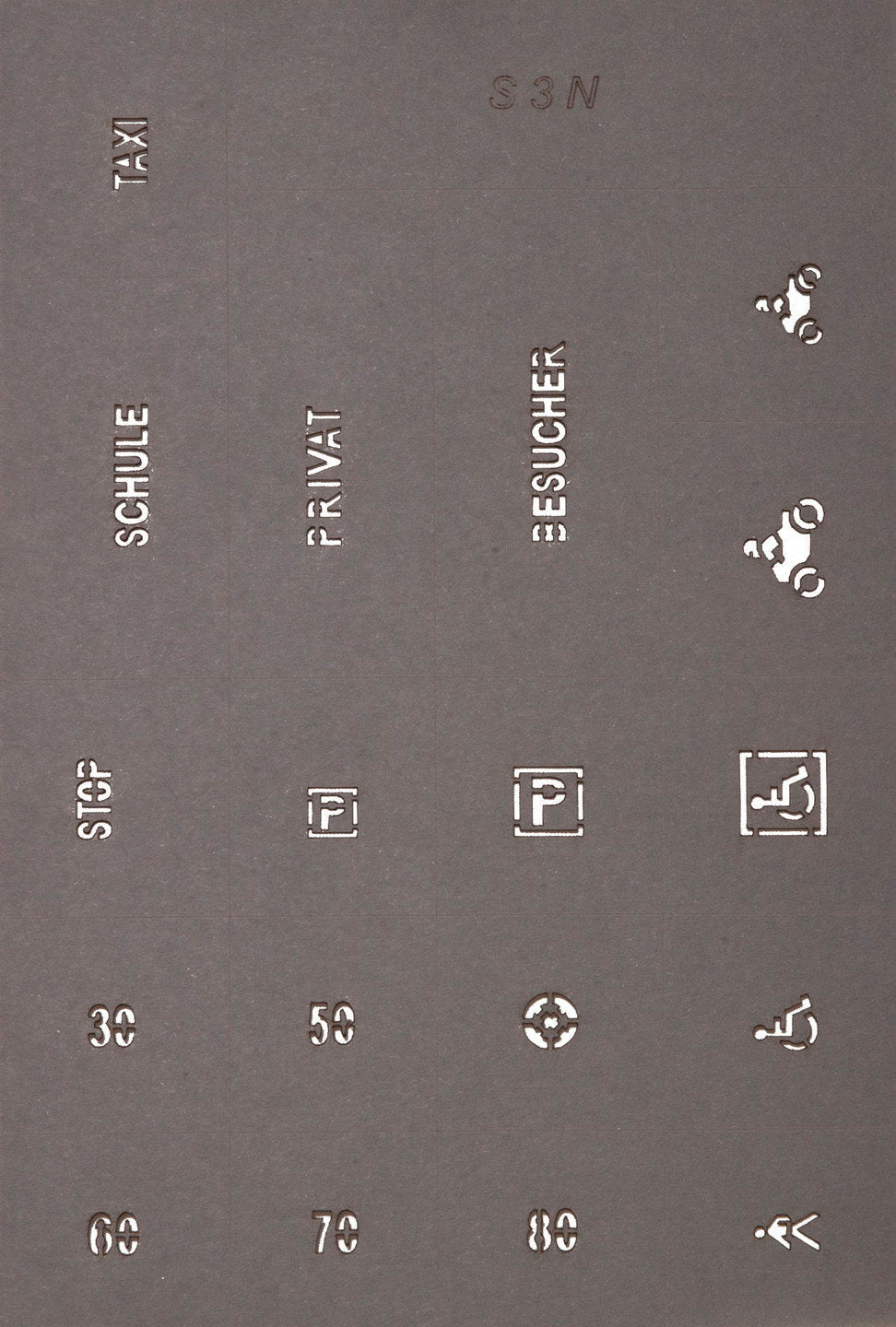 Noch 34240 N Scale Street Marking Stencils, 5 Stencils