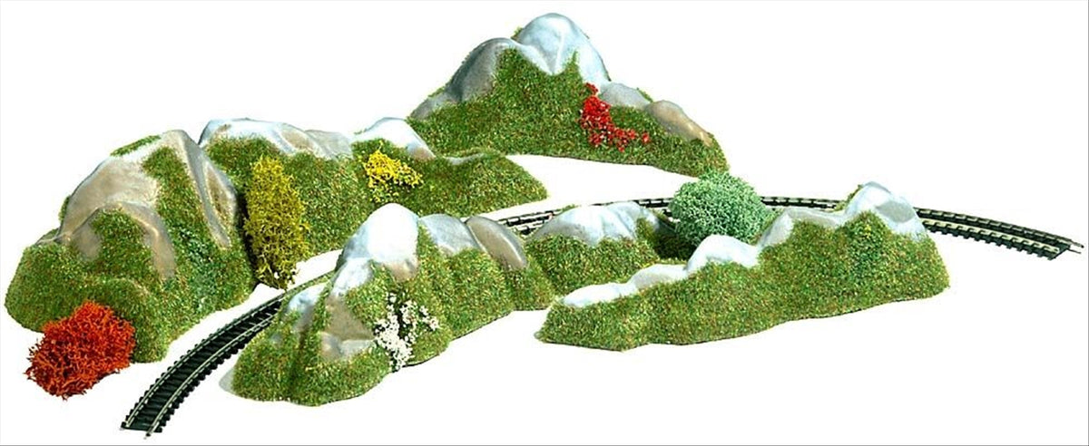 Busch 8020 N Scale Assorted Rock Formations, Pkg(4)