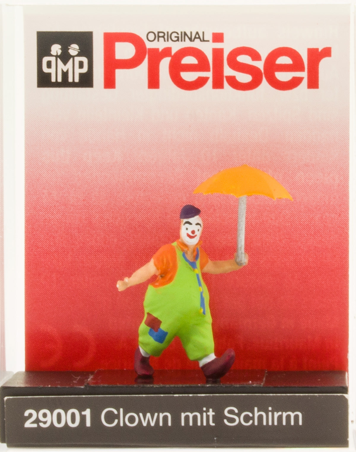 Preiser 29001 HO Scale Clown with Umbrella Figure
