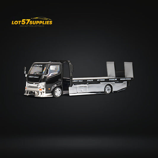 MicroTurbo HINO 300 Custom Flatbed Truck 1:64