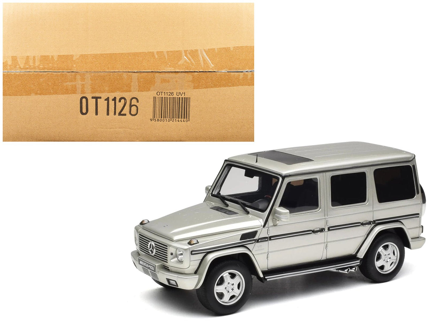 2003 Mercedes-Benz G-Class 55 AMG Iridium Silver Metallic Limited Edition to 999 pieces Worldwide 1/18 Model Car by Otto Mobile free shipping USA