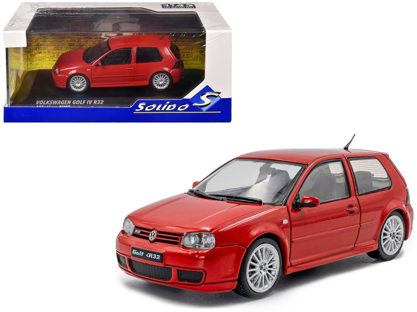 2003 Volkswagen Golf IV R32 Toronto Red 1/43 Diecast Model Car by Solido free shipping USA