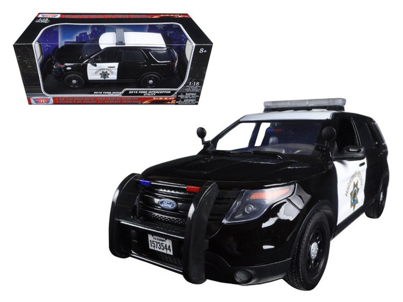 2015 Ford PI Utility Interceptor CHP California Highway Patrol 1/18 Diecast Model Car by Motormax free shipping USA