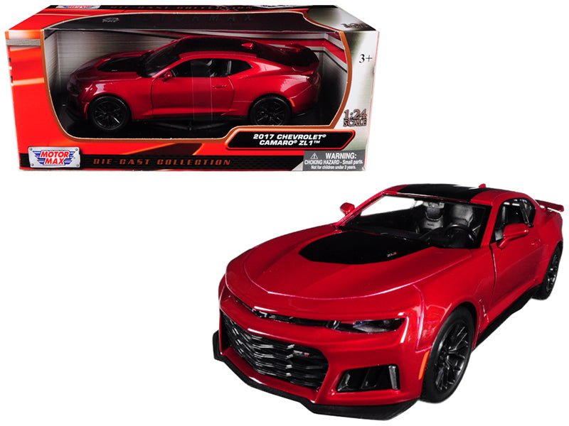 2017 Chevrolet Camaro ZL1 Burgundy 1/24 Diecast Car Model by Motormax free shipping USA