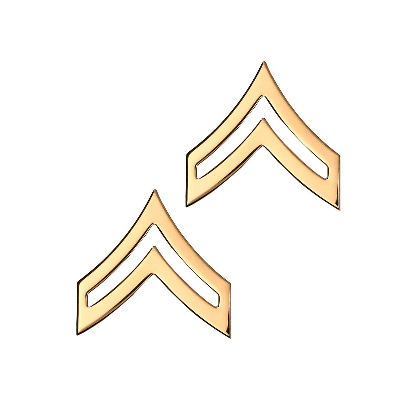 U.S. Army E4 Corporal STA-BRITE® Pin-on Rank (pair)