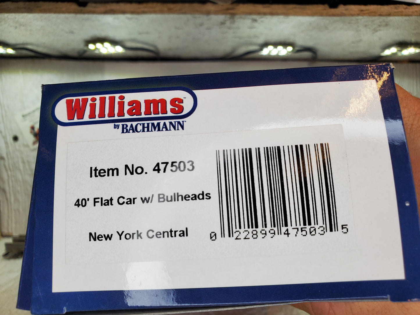 47503 WILLIAMS 40' FLAT CAR w/BULKHEADS NYC