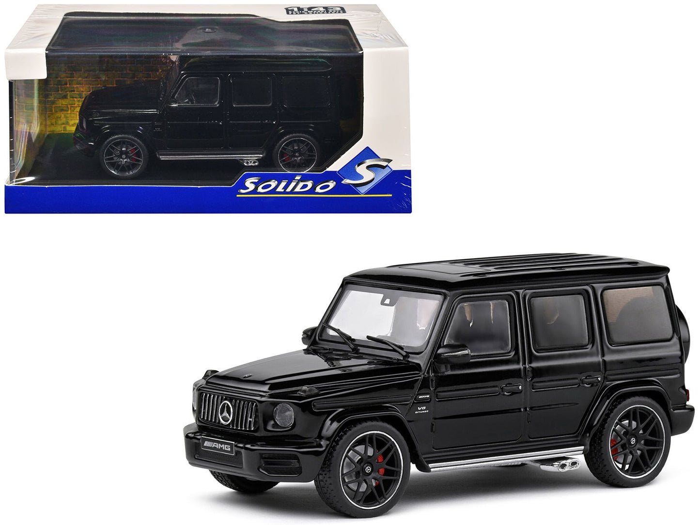 2022 Mercedes-Benz AMG G63 Obsidian Black Metallic 1/43 Diecast Model Car by Solido free shipping USA