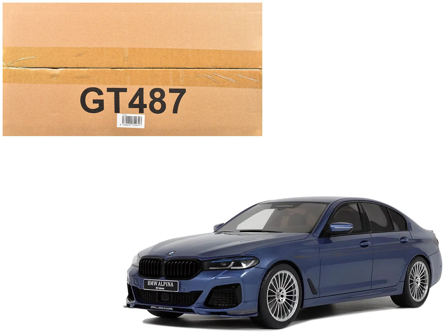 2023 BMW Alpina B5 Saloon Blue Metallic 1/18 Model Car by GT Spirit free shipping USA