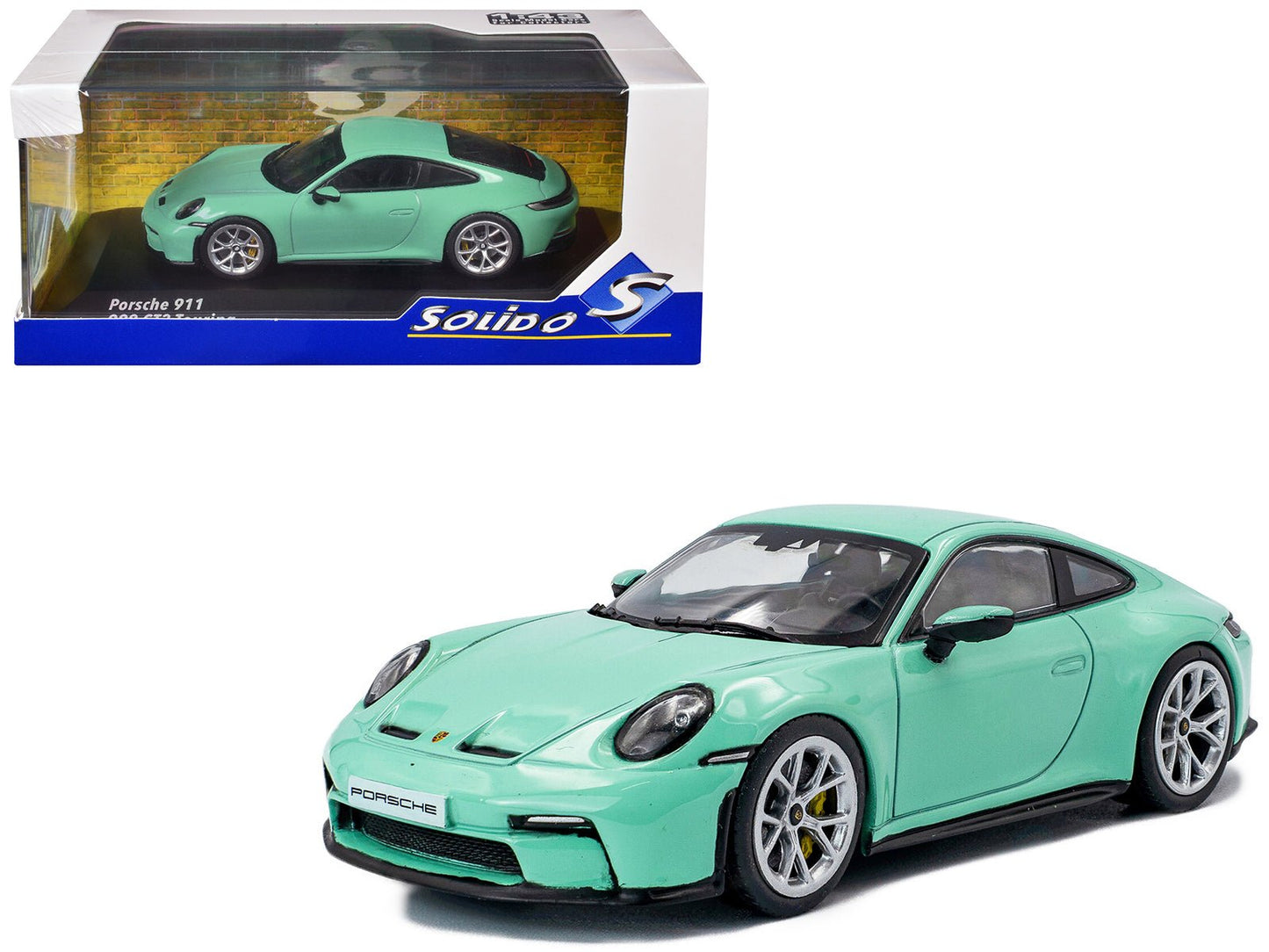 2023 Porsche 911 (992) GT3 Touring Mint Green 1/43 Diecast Model Car by Solido free shipping USA
