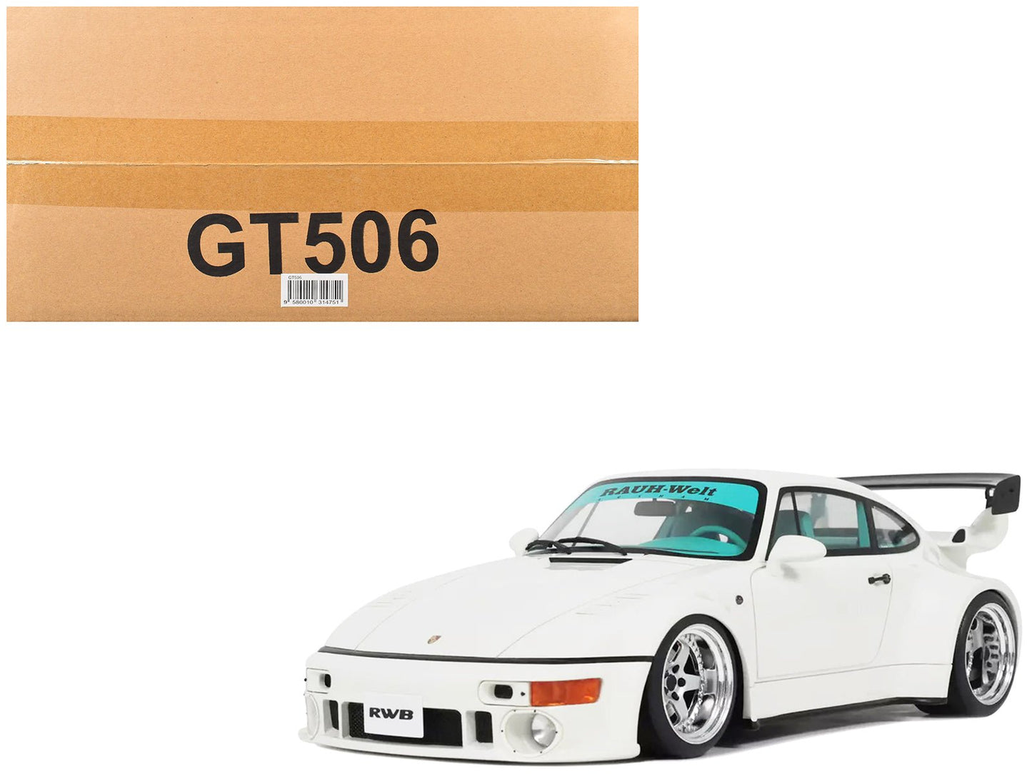 2023 RWB RWBA Slant Nose 964 Grand Prix White 1/18 Model Car by GT Spirit free shipping USA
