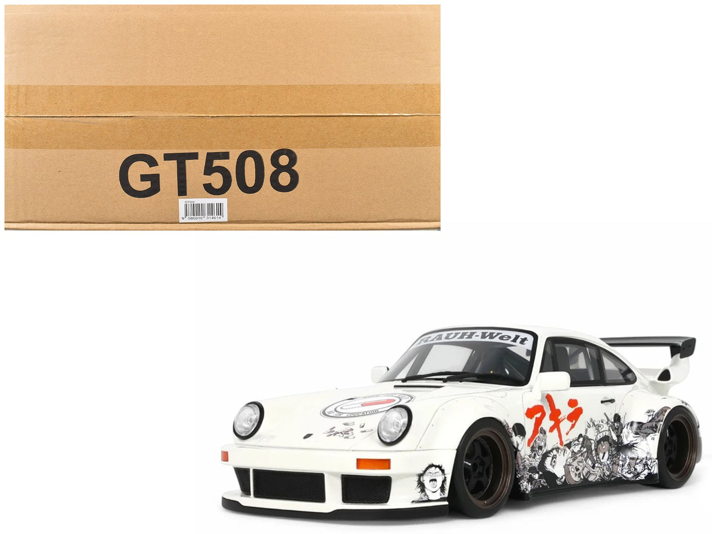 2024 RWB Akira White with Graphics "Akira" (1988) Movie 1/18 Model Car by GT Spirit free shipping USA
