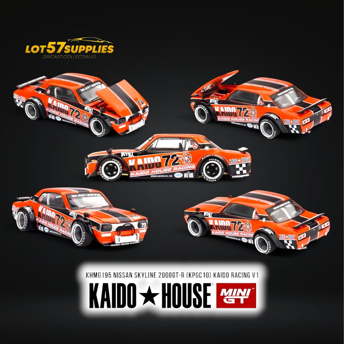 Mini GT x KAIDO Nissan Skyline 2000GT-R (KPGC10) Kaido Racing V1 1:64