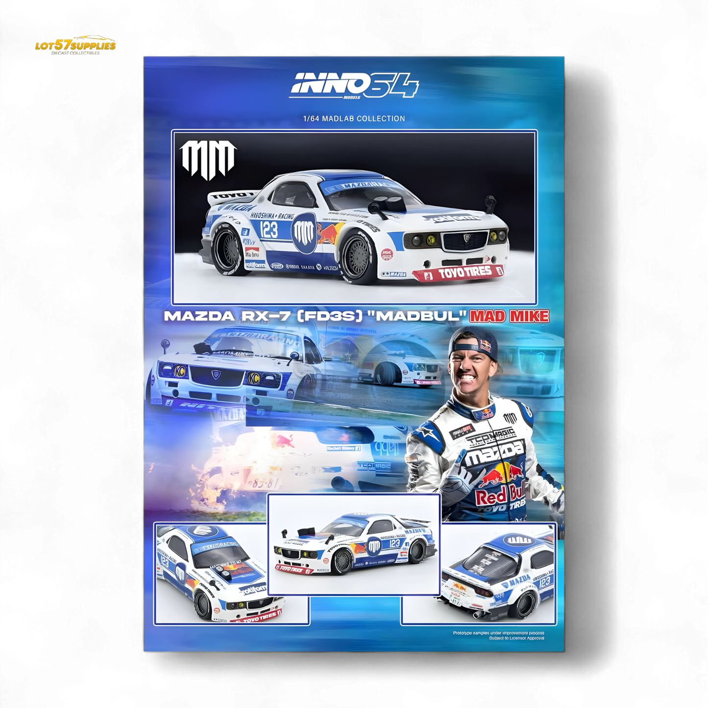 INNO64 Mazda RX-7 FD3S Pandem MADBUL Gen 7.3 1:64